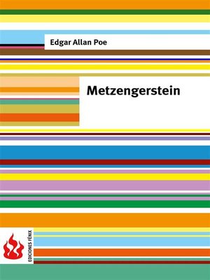 cover image of Metzengerstein (low cost). Limited edition